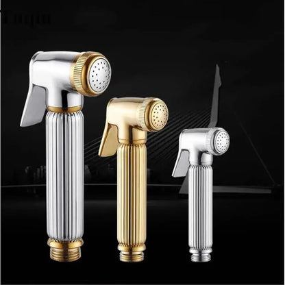 Elegant gold & silver handheld bidet sprayer set – bathroom kit