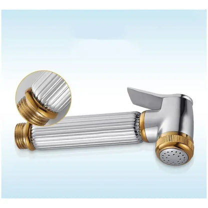 Elegant gold & silver handheld bidet sprayer set – bathroom kit