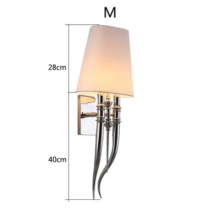 Elegant gold & silver iron claw horn wall sconce – bedroom pair