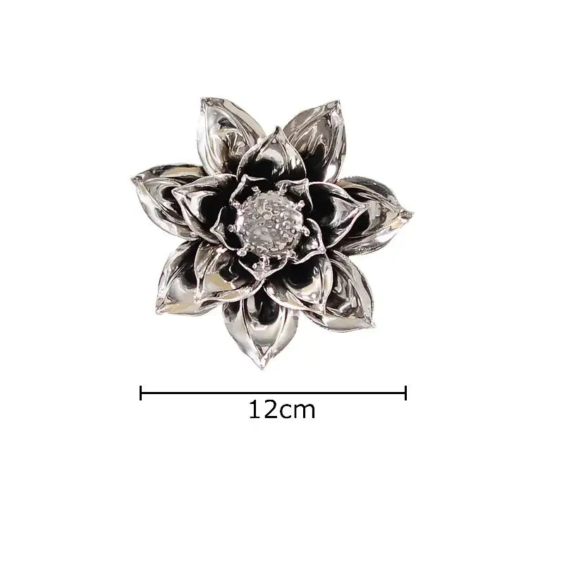 Elegant gold & silver porcelain peony wall ornaments living room decor