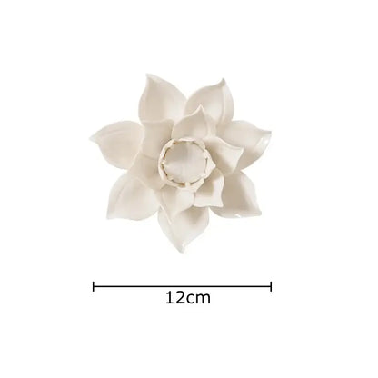Elegant gold & silver porcelain peony wall ornaments living room decor