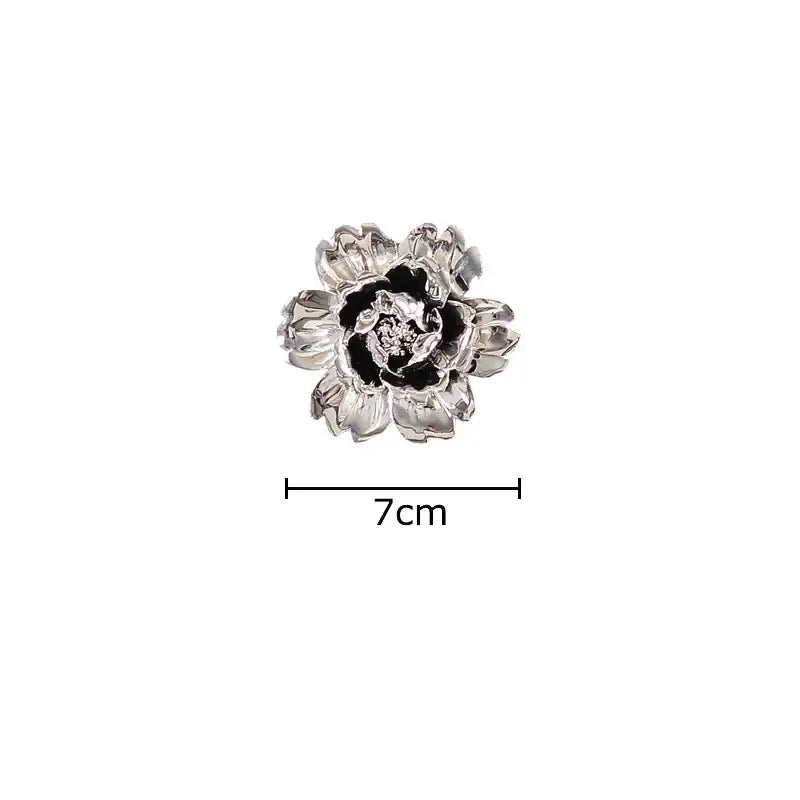 Elegant gold & silver porcelain peony wall ornaments living room decor