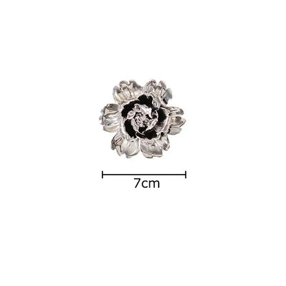 Elegant gold & silver porcelain peony wall ornaments living room decor