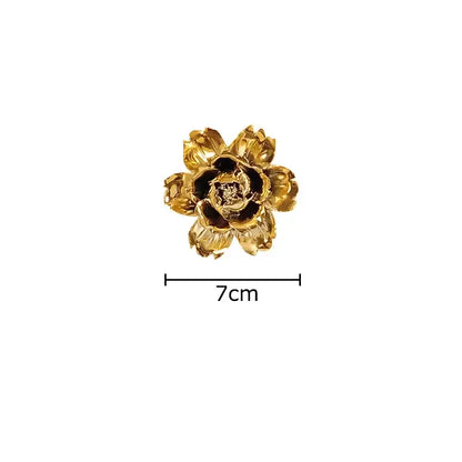 Elegant gold & silver porcelain peony wall ornaments living room decor
