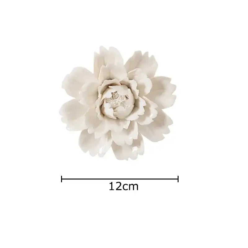 Elegant gold & silver porcelain peony wall ornaments living room decor