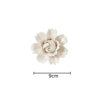Elegant gold & silver porcelain peony wall ornaments living room decor