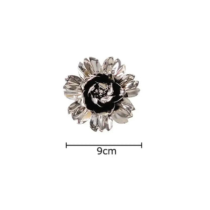 Elegant gold & silver porcelain peony wall ornaments living room decor