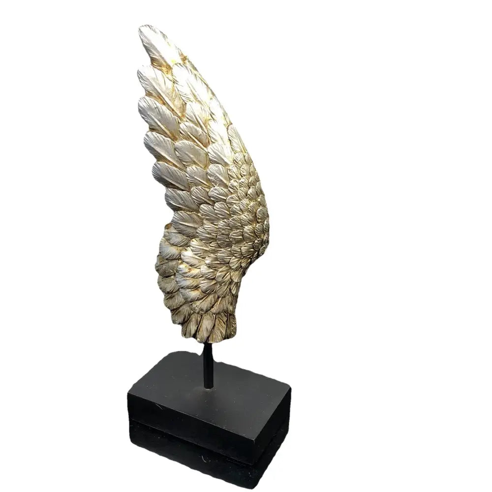 Elegant golden angel wings resin sculpture living room decor