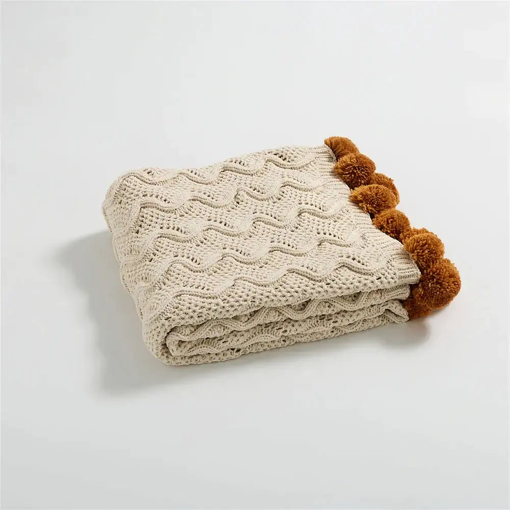 Elegant gray chenille throw blanket light gray & beige bedroom decor