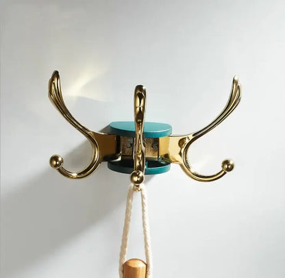 Elegant green gold zinc alloy single hook bathroom wall mount