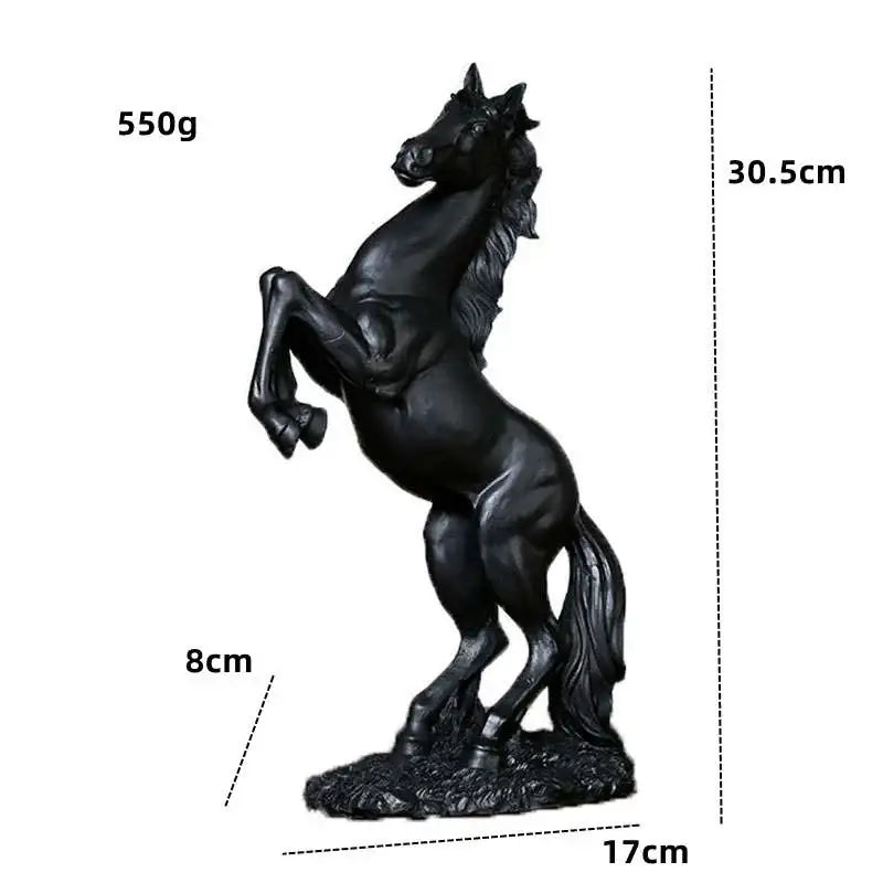 Elegant horse resin sculpture living room tabletop decor