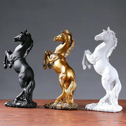Elegant horse resin sculpture living room tabletop decor