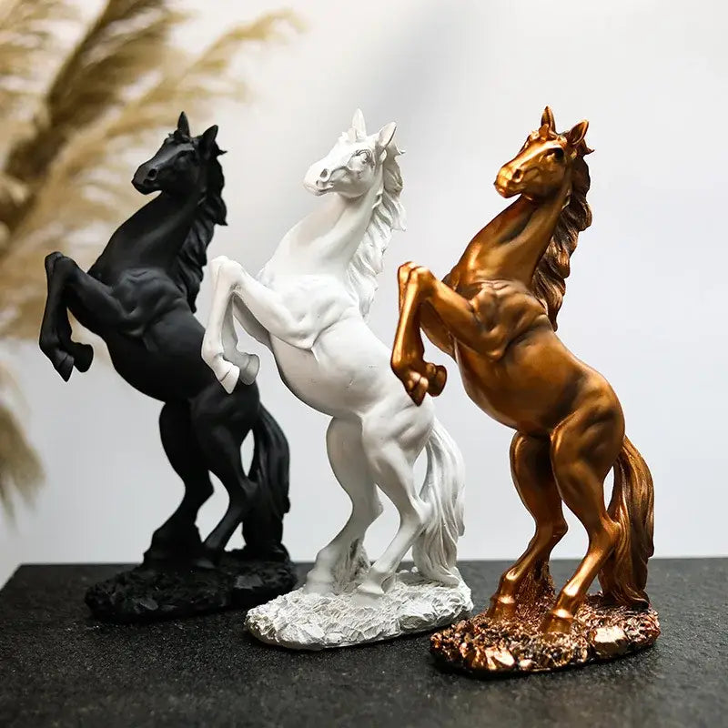 Elegant horse resin sculpture living room tabletop decor