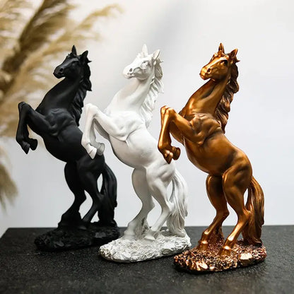 Elegant horse resin sculpture living room tabletop decor