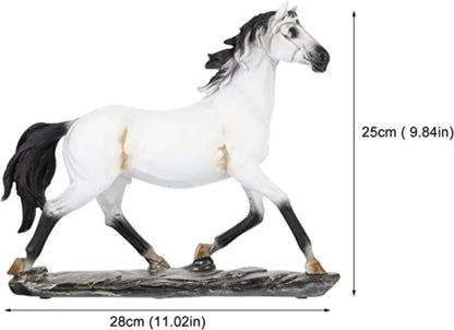 Elegant horse resin statue set living room decor