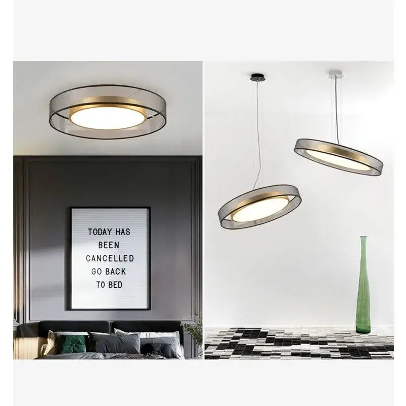 Elegant led dual purpose chandelier for living room pendant light