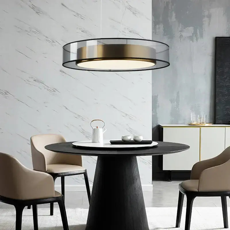 Elegant led dual purpose chandelier for living room pendant light