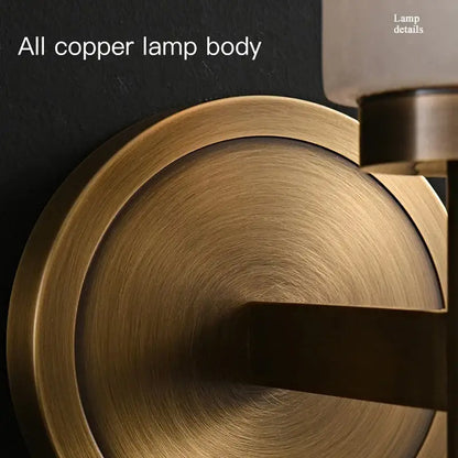 Elegant marble copper wall sconce for bedroom lighting