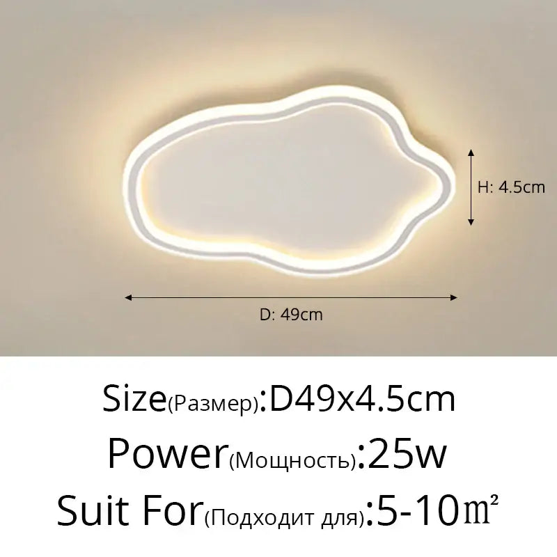Elegant master bedroom chandelier modern white cloud led light