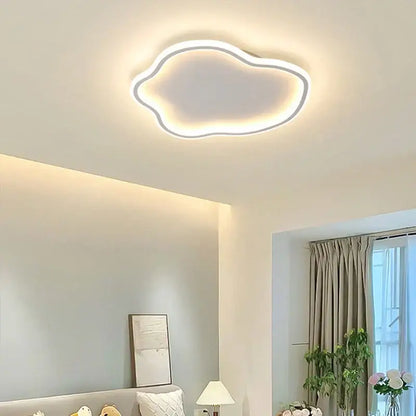 Elegant master bedroom chandelier modern white cloud led light