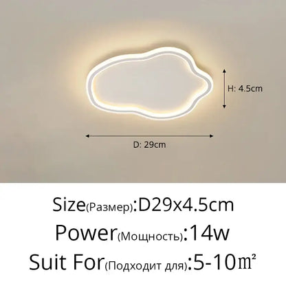 Elegant master bedroom chandelier modern white cloud led light