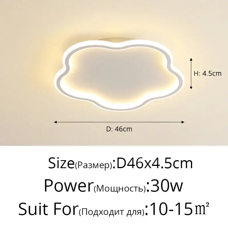 Elegant master bedroom chandelier modern white cloud led light