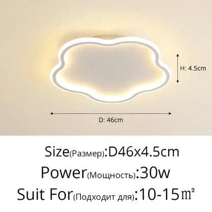 Elegant master bedroom chandelier modern white cloud led light