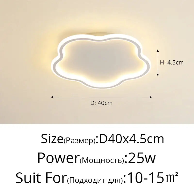 Elegant master bedroom chandelier modern white cloud led light