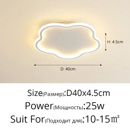 Elegant master bedroom chandelier modern white cloud led light