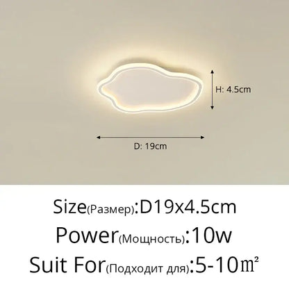 Elegant master bedroom chandelier modern white cloud led light