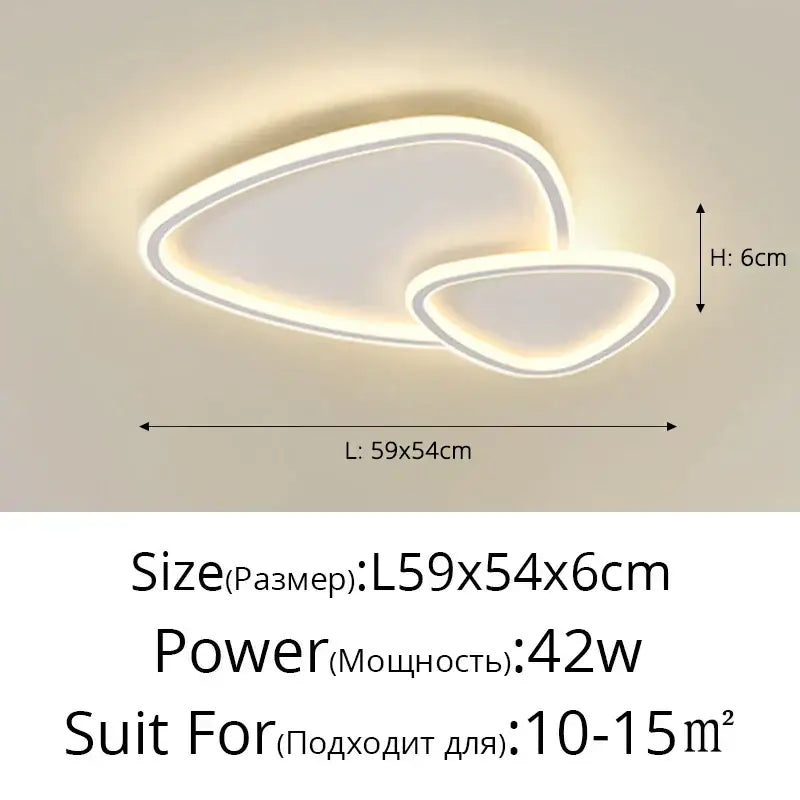 Elegant master bedroom chandelier modern white cloud led light