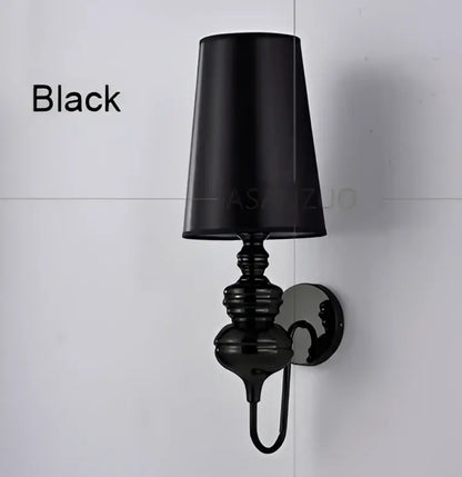 Elegant metallic guards wall lamps set for bedroom
