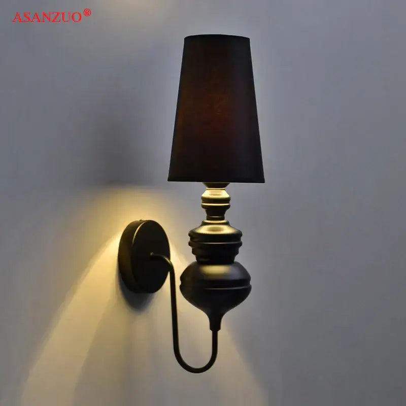 Elegant metallic guards wall lamps set for bedroom
