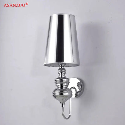 Elegant metallic guards wall lamps set for bedroom
