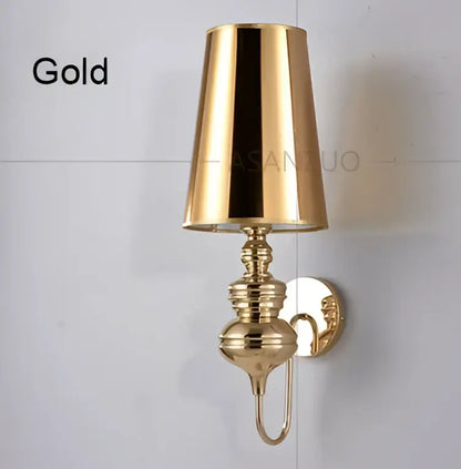 Elegant metallic guards wall lamps set for bedroom