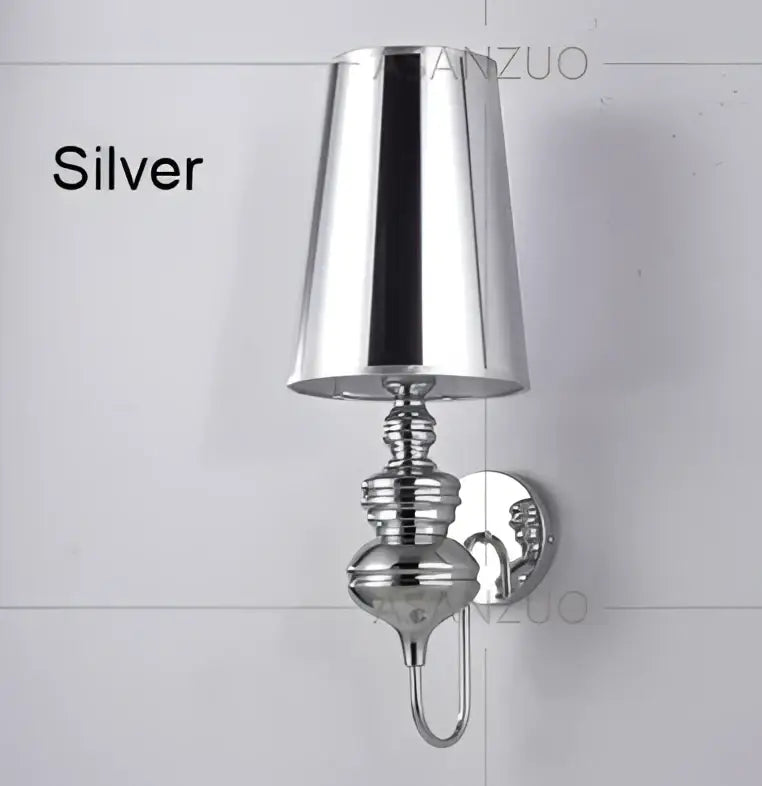Elegant metallic guards wall lamps set for bedroom