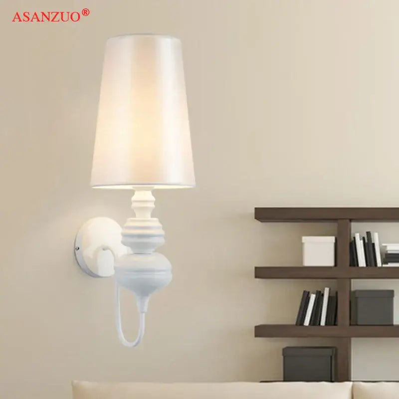 Elegant metallic guards wall lamps set for bedroom