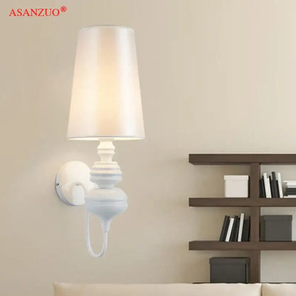 Elegant metallic guards wall lamps set for bedroom