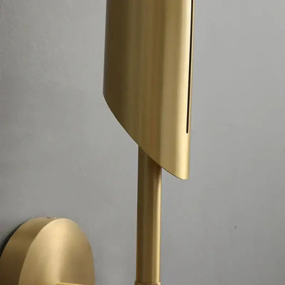 Elegant modern gold wall lamp bedroom sconce with frosted glass bulb