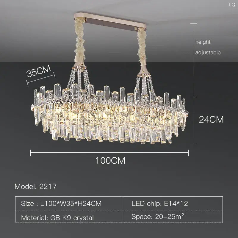 Elegant multi tiered crystal pendant lights for dining room