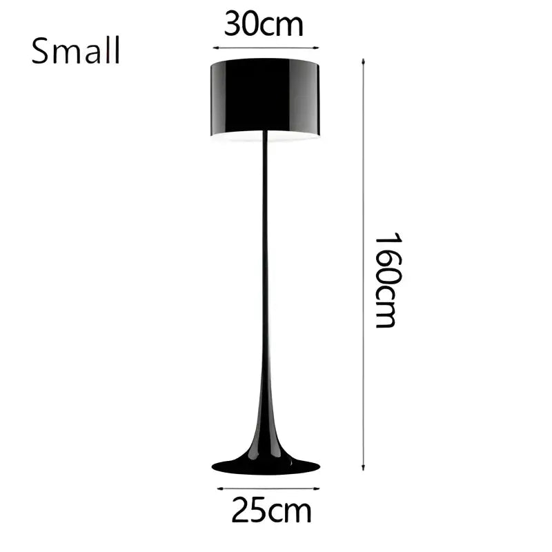 Elegant mushroom black floor lamp living room warm glow interior