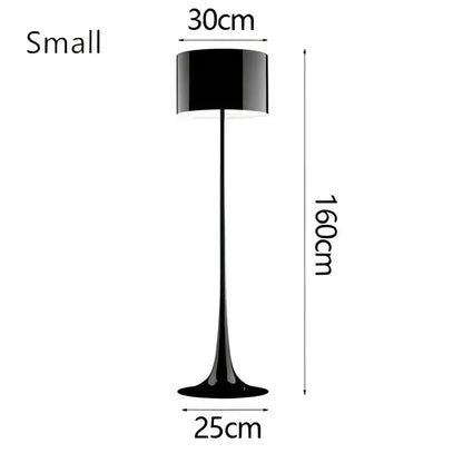 Elegant mushroom black floor lamp living room warm glow interior