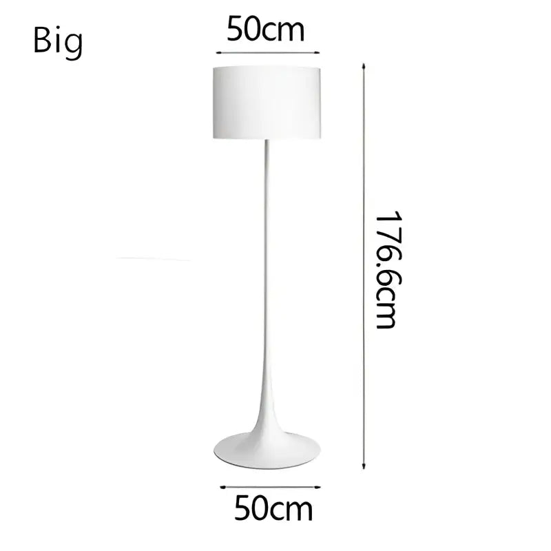 Elegant mushroom black floor lamp living room warm glow interior