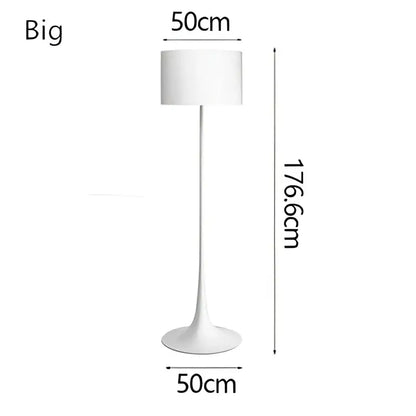 Elegant mushroom black floor lamp living room warm glow interior