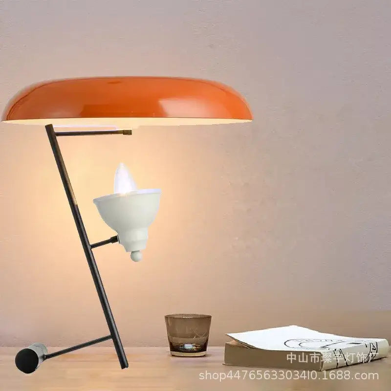 Elegant nordic desk lamp orange & black bedroom light