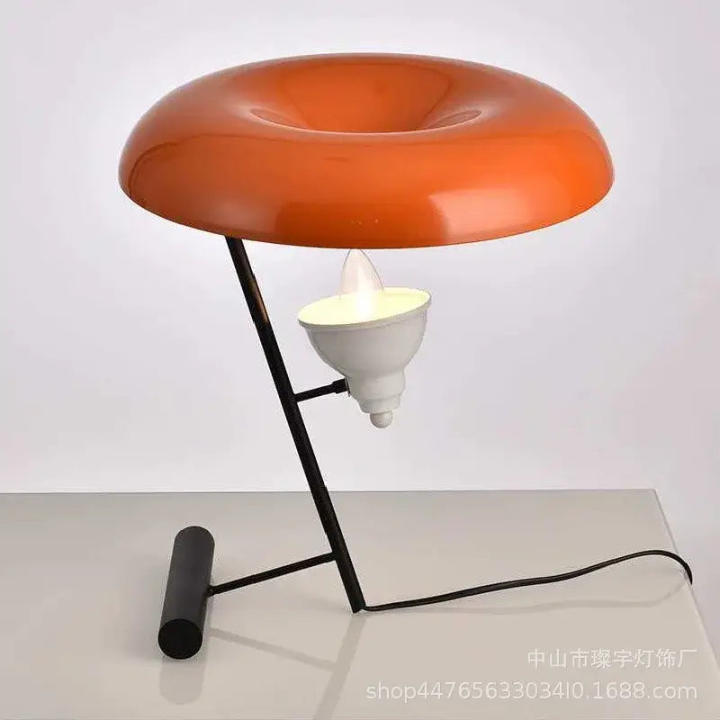 Elegant nordic desk lamp orange & black bedroom light