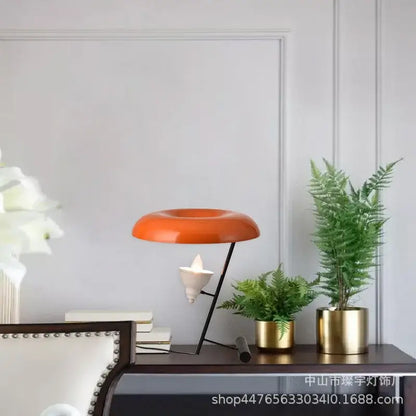 Elegant nordic desk lamp orange & black bedroom light