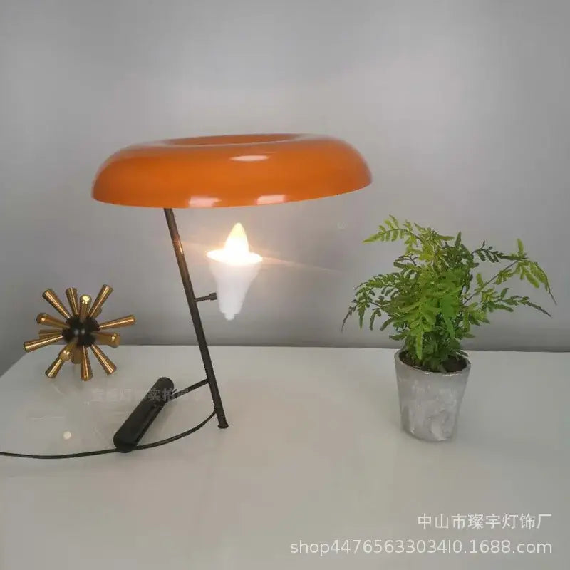 Elegant nordic desk lamp orange & black bedroom light