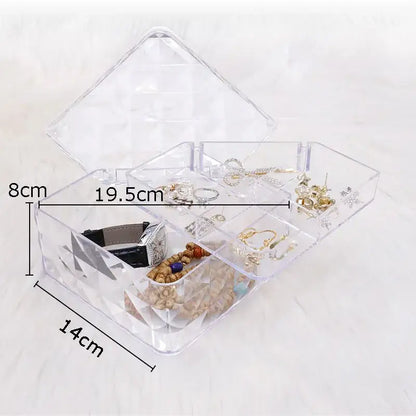 Elegant rose gold & silver jewelry boxes bedroom diamond organizers