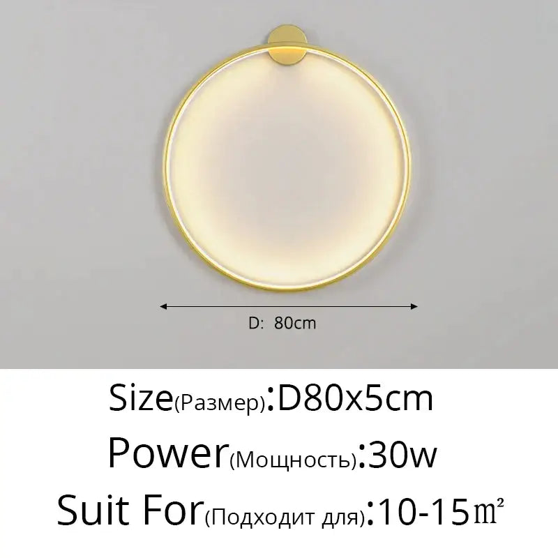 Elegant round gold wall sconces for bedroom indoor lighting